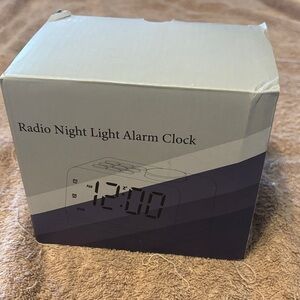 Modern Night Light Alarm Clock - Black and Gray